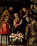 Antonio de Enrico (called Tanzio da Varallo) - Adoration of the Shepherds with Saints Francis and Carlo Borromeo